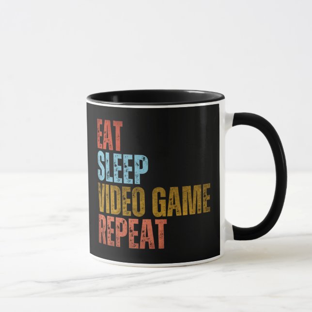 CANECA COMER DORMIR JOGO DE VÍDEO REPETIR (Direita)