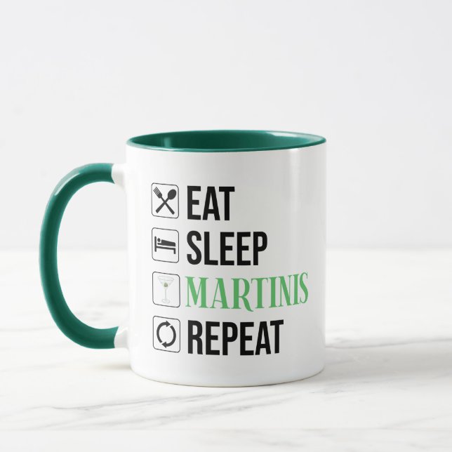 Caneca Comer. Dormir. Martinis. Repetir. (Esquerda)