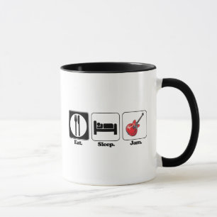 Caneca comer dormir tocar guitarra
