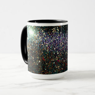 Caneca Cometa brilhante e estrelas