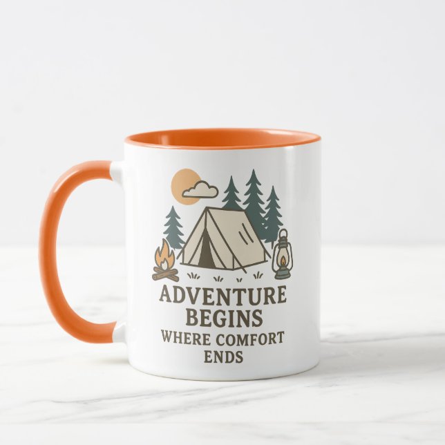 Caneca Comfort Ends | Camping Quote Combo Mug (Esquerda)