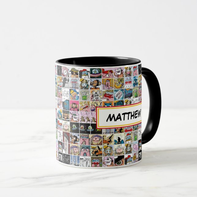 Caneca Comic Characters Kids Nome do Padrão Mug (Frente Esquerda)