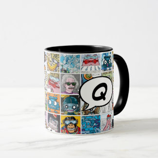 Caneca Comic Characters Padrão Balão de Voz Inicial M