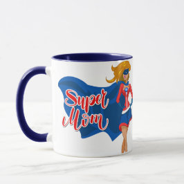 Caneca Comic Pop Art Super Mãe com Capa