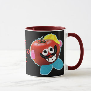 caneca cómico da paródia do Sr. tomate cabeça