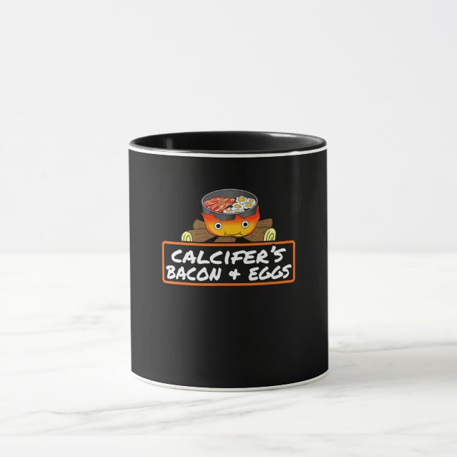 Caneca Comida Lover Pun Bacon Ovo Cook Calcifers Presente (Centro)