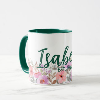 Caneca Commemorative floral mug