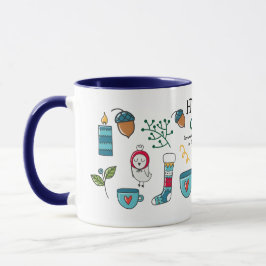 Caneca Como dizer HYGGE Folny Art Doodle Custom Mug