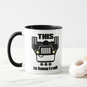 Caneca Como eu rolo 4x4 fora de estrada balançam o