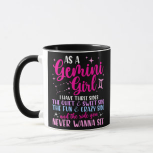 Caneca Como Garota Gemini Eu Tenho Três Lados De Astrolog