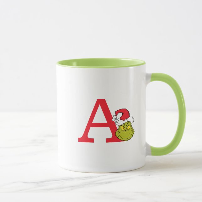 Caneca Como o Grinch Roubou o Natal | Monogram A (Direita)