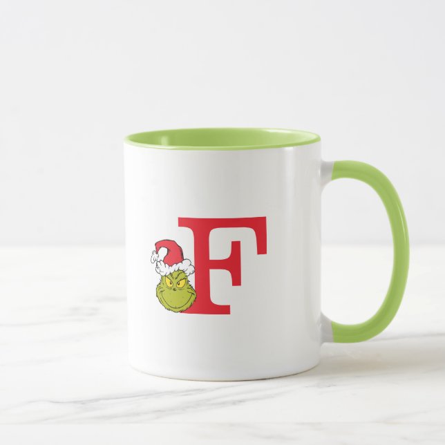 Caneca Como o Grinch Roubou o Natal | Monogram F (Direita)