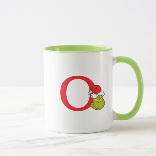 Caneca Como o Grinch Roubou o Natal | Monogram O (Direita)