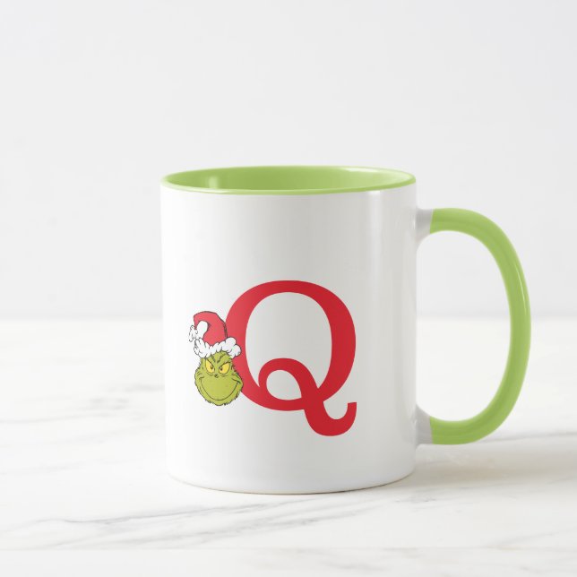 Caneca Como o Grinch Roubou o Natal | Monogram Q (Direita)
