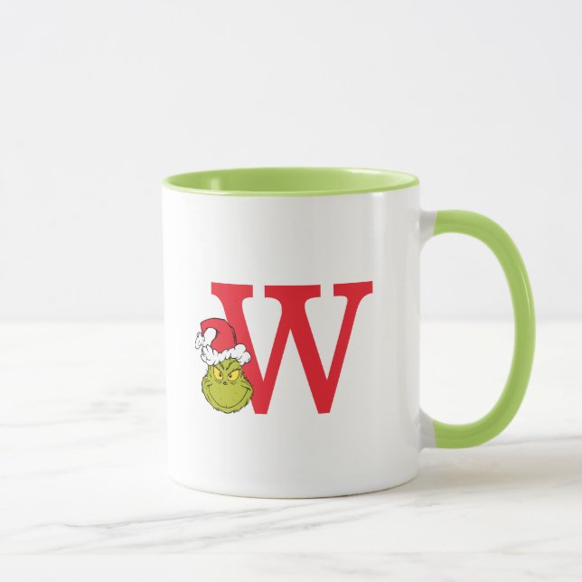 Caneca Como o Grinch Roubou o Natal | Monogram W (Direita)