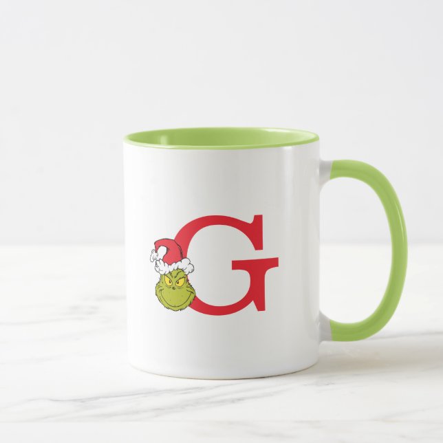 Caneca Como o Grinch Roubou o Natal | Monograma G (Direita)