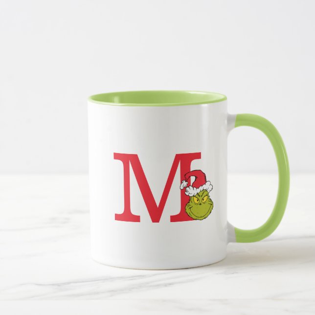 Caneca Como o Grinch Roubou o Natal | Monograma M (Direita)