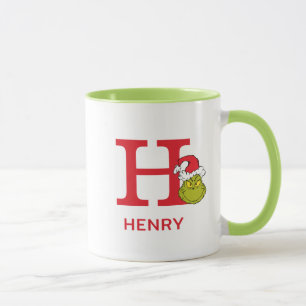 Caneca Como o Grinch Roubou o Natal Nome e Monograma H