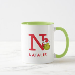 Caneca Como o Grinch Roubou o Natal   Nome e Monograma N
