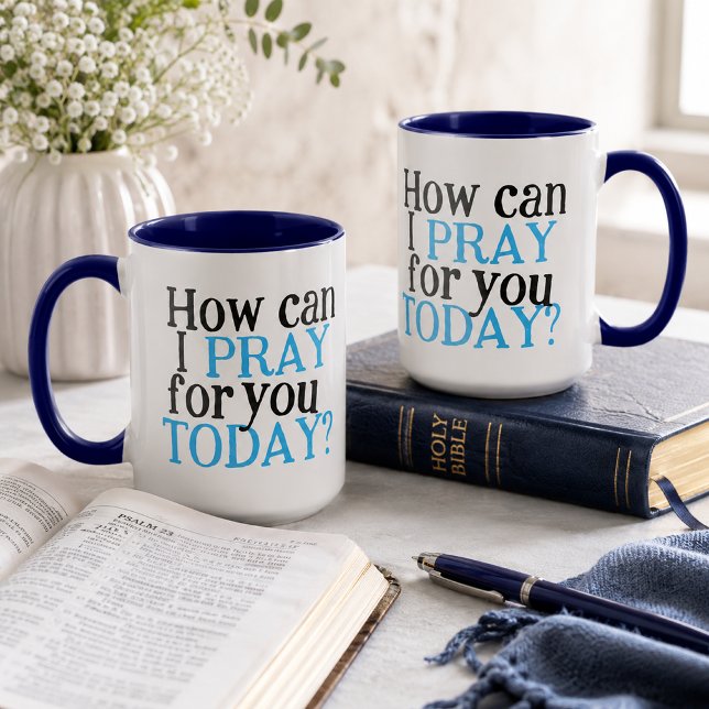Caneca Como posso orar por você hoje | Presente Cristão (How can I pray for you Today | Christian Gift Mug)