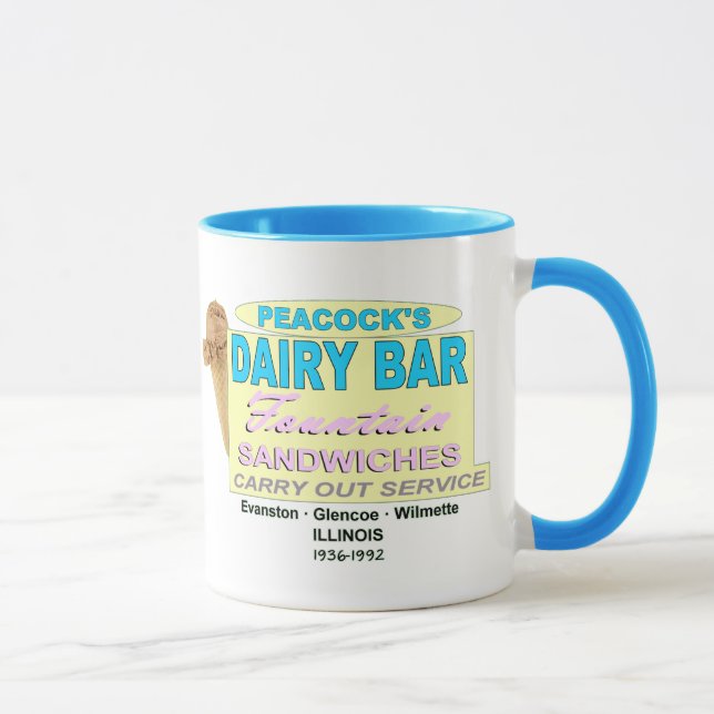 Caneca Companhia de Sorvetes de Peacock de Illinois (Direita)