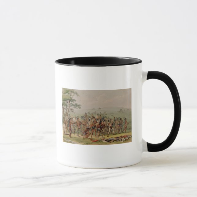 Caneca Competição do tiro ao arco de Mandan, c.1832 (Direita)