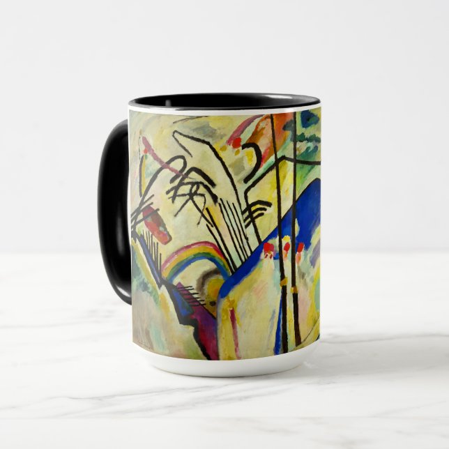 Caneca Composição 4 de 1911 por Wassily Kandinsky (Frente Esquerda)