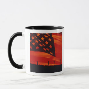 Caneca Composto de Digitas da bandeira americana