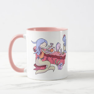 Caneca Comprador de Caseiros com Sereia, Rosa Personaliza