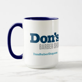 Caneca Compro Barber - Mug Azul de Café