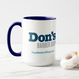 Caneca Compro Barber - Mug Azul de Café