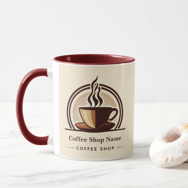 Caneca Compro profissional Compro Mínimo Moderno do Café (Com Donut)