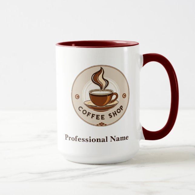 Caneca Compro profissional Compro Mínimo Moderno do Café (Direita)