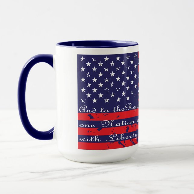 Caneca Compromisso de Lealdade EUA Flag (Esquerda)