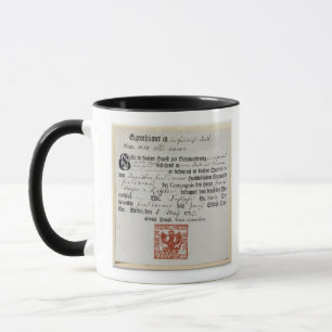 Caneca Comprovante de aquartelamento, 1759
