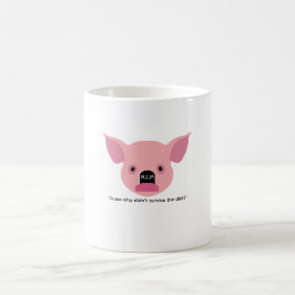 Caneca conceitual engraçada de café com um porco