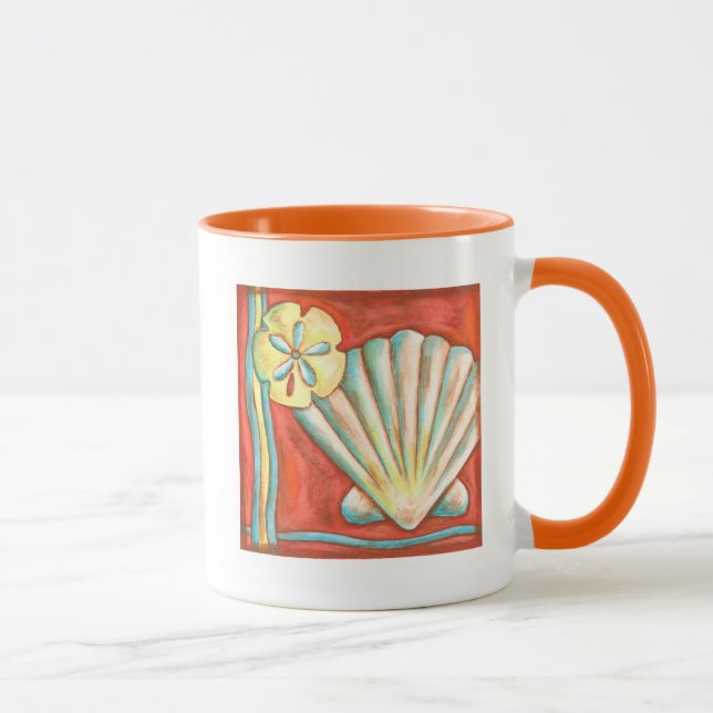 Caneca Conchas Rustic Orange (Direita)