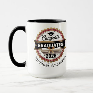 Caneca Conclusão da Turma de 2026 com Distintivo Clássico