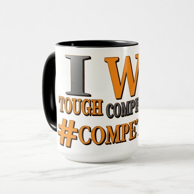 Caneca "CONCORRÊNCIAS DIFÍCEIS" Design. Comprar Agora (Frente Esquerda)