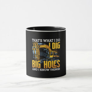 Caneca Condutor De Escavador I Desenhando Grandes Buracos
