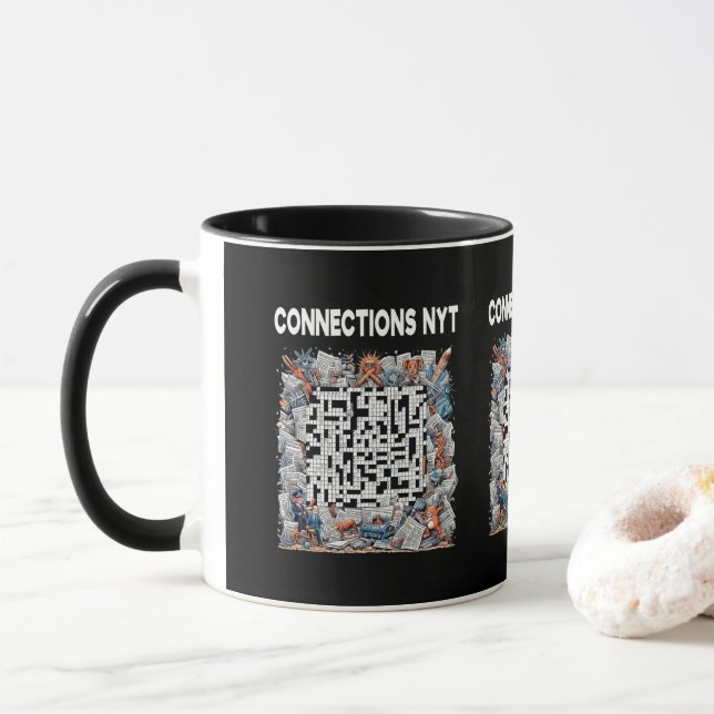 Caneca Conexões Modernas NYT Design Preto (Com Donut)