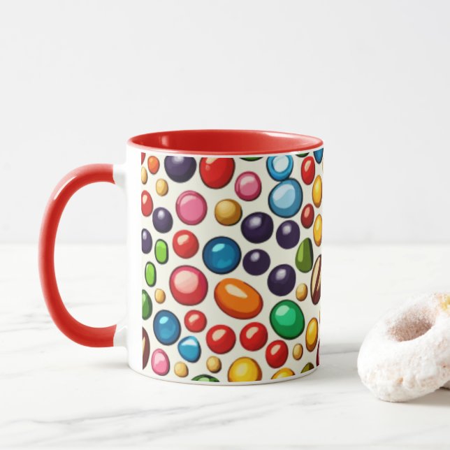 Caneca Confeitaria Colorida: Trabalho de arte de Águas Re (Com Donut)