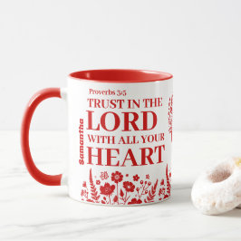 Caneca Confiança Personalizada no Senhor Presente Cristão
