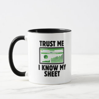 Caneca Confie em Mim, Eu Conheço Minha Planilha, presente