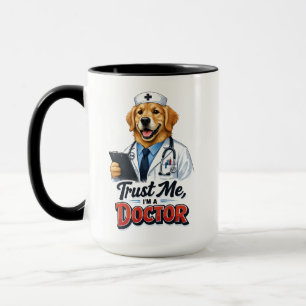 Caneca Confie em Mim, Sou um Dogtor Médico Canino Diverti