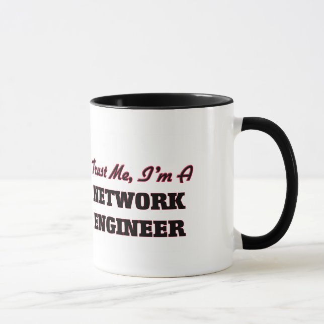 Caneca Confie que eu mim é um engenheiro da rede (Direita)