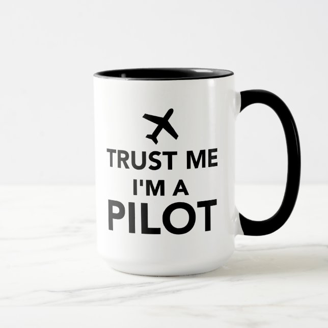 Caneca Confie que eu mim é um piloto (Direita)