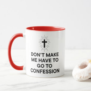 Caneca Confissão Católica Divertida