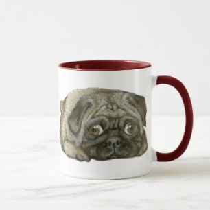 Caneca Confortavelmente como um pug