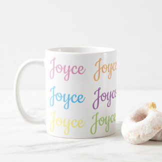 Caneca conhecida de Joyce - branco & Pastels